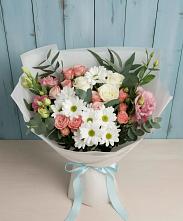 Букет цветов из:  Розы, Лизиантусы и Хризантемы в Мамхегском