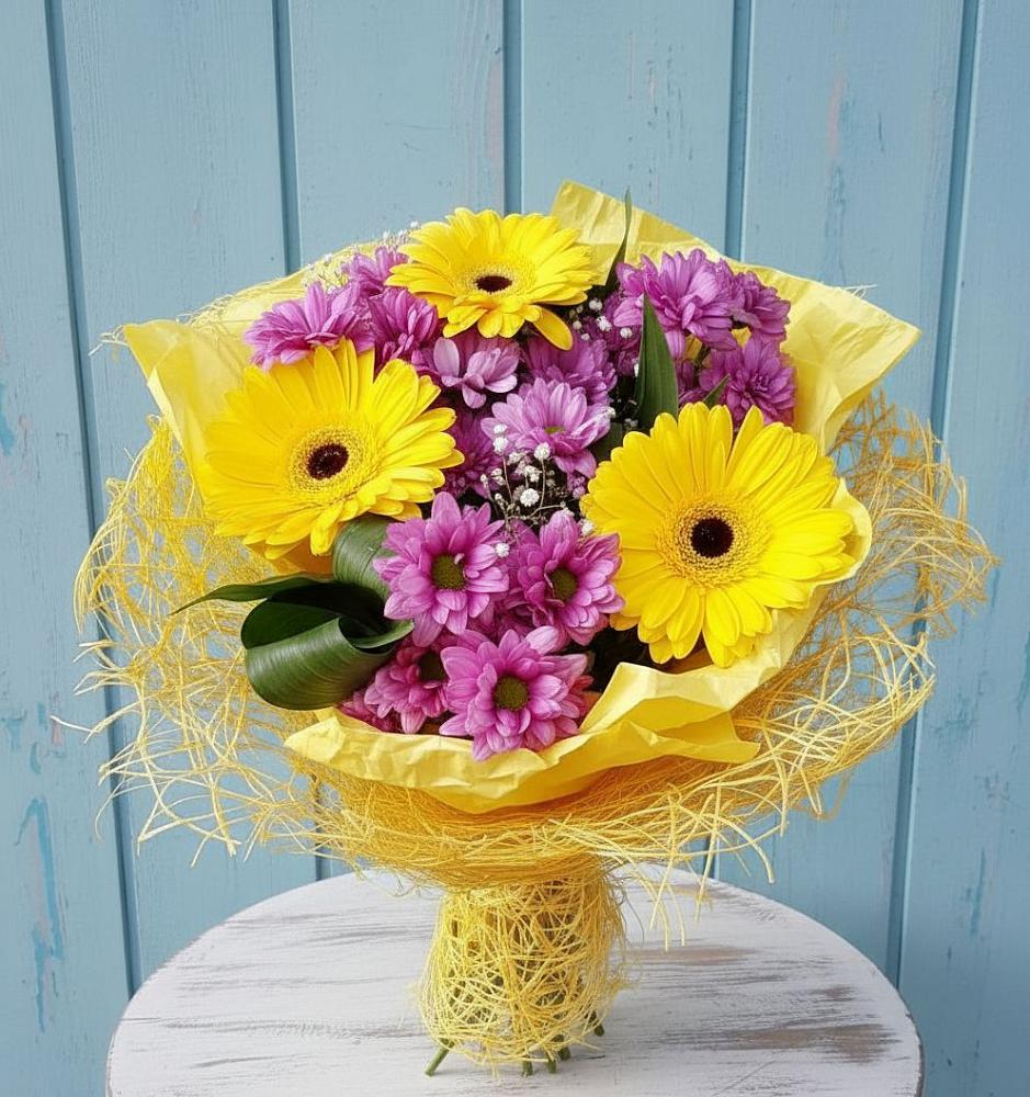 Букет цветов из: Хризантемы и Герберы в Мамхегском