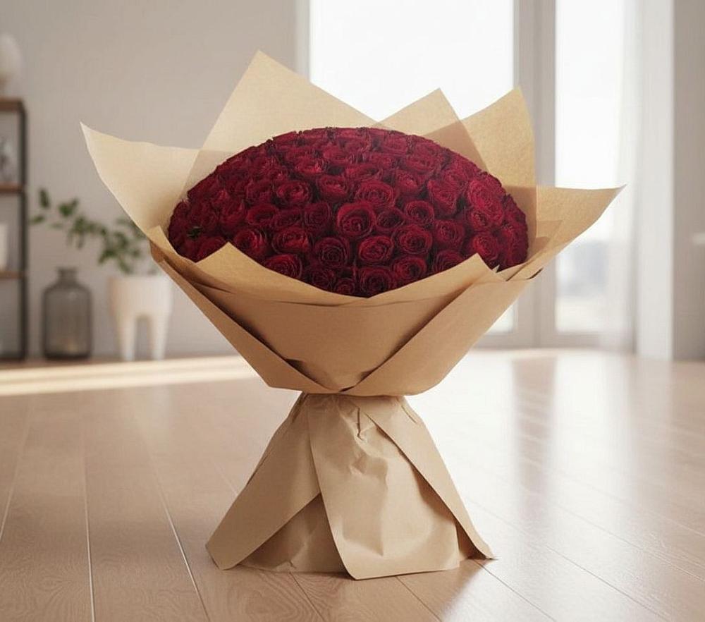 Букет 101 Красная роза в Мамхегском