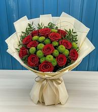 Букет цветов из:  Розы и Хризантемы в Мамхегском