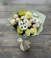 Букет цветов из:  Альстромерии, Розы и Хризантемы в Мамхегском