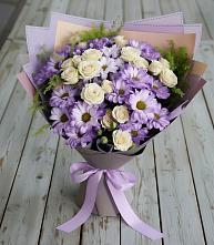 Букет цветов из:  Хризантемы и Розы в Мамхегском